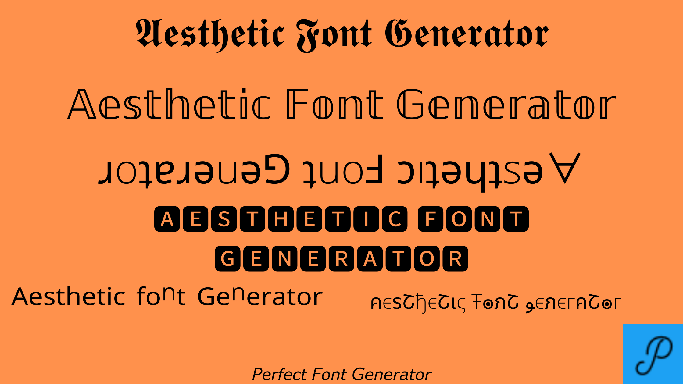 aesthetic font generator