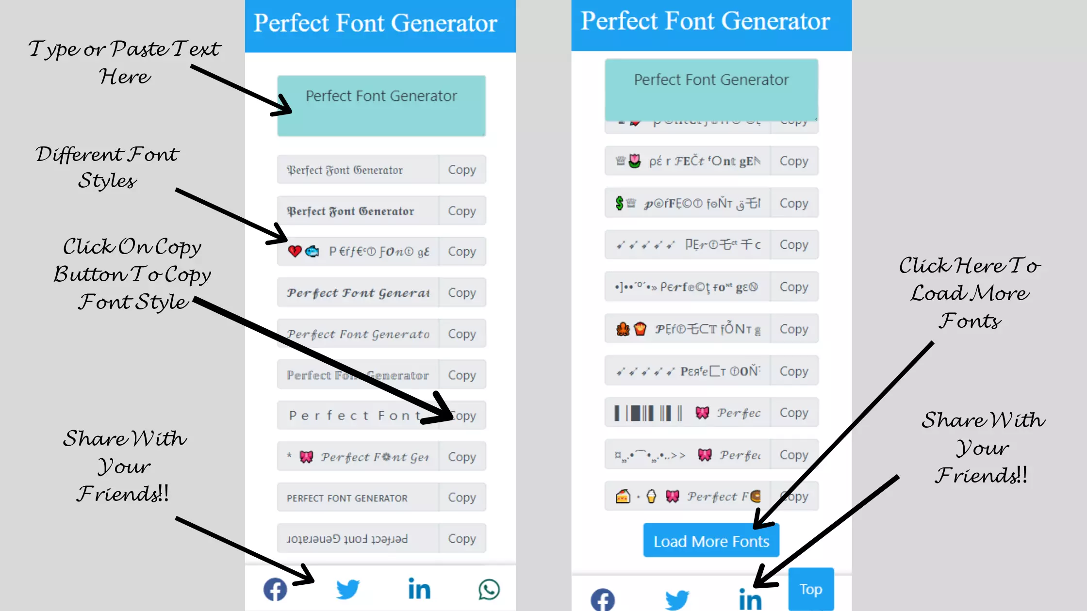 how to use italic font generator